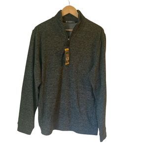 🆕 Members Mark Men's Classic Fit Soft Stretch Pullover Shirt Grey Medium